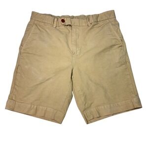 Brooks Brothers Bermuda Shorts Mens W34‎ Beige Khaki Cotton Blend Casual